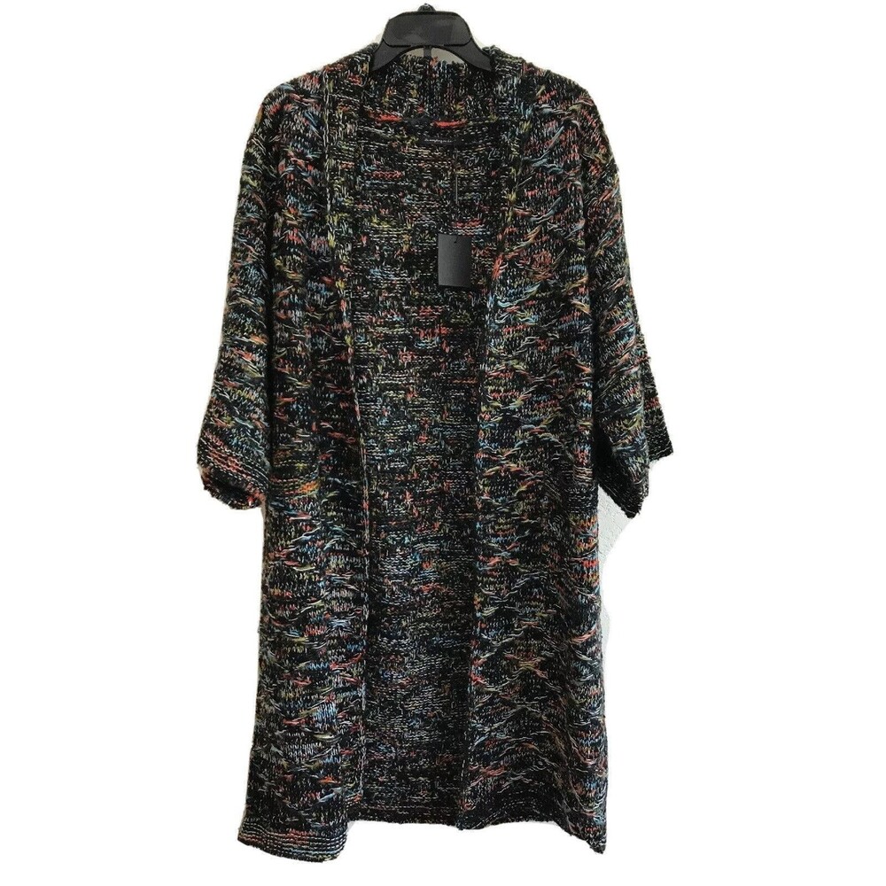 Do Everything In Love Women Duster Cardigan OS Multicolor Pockets Open New